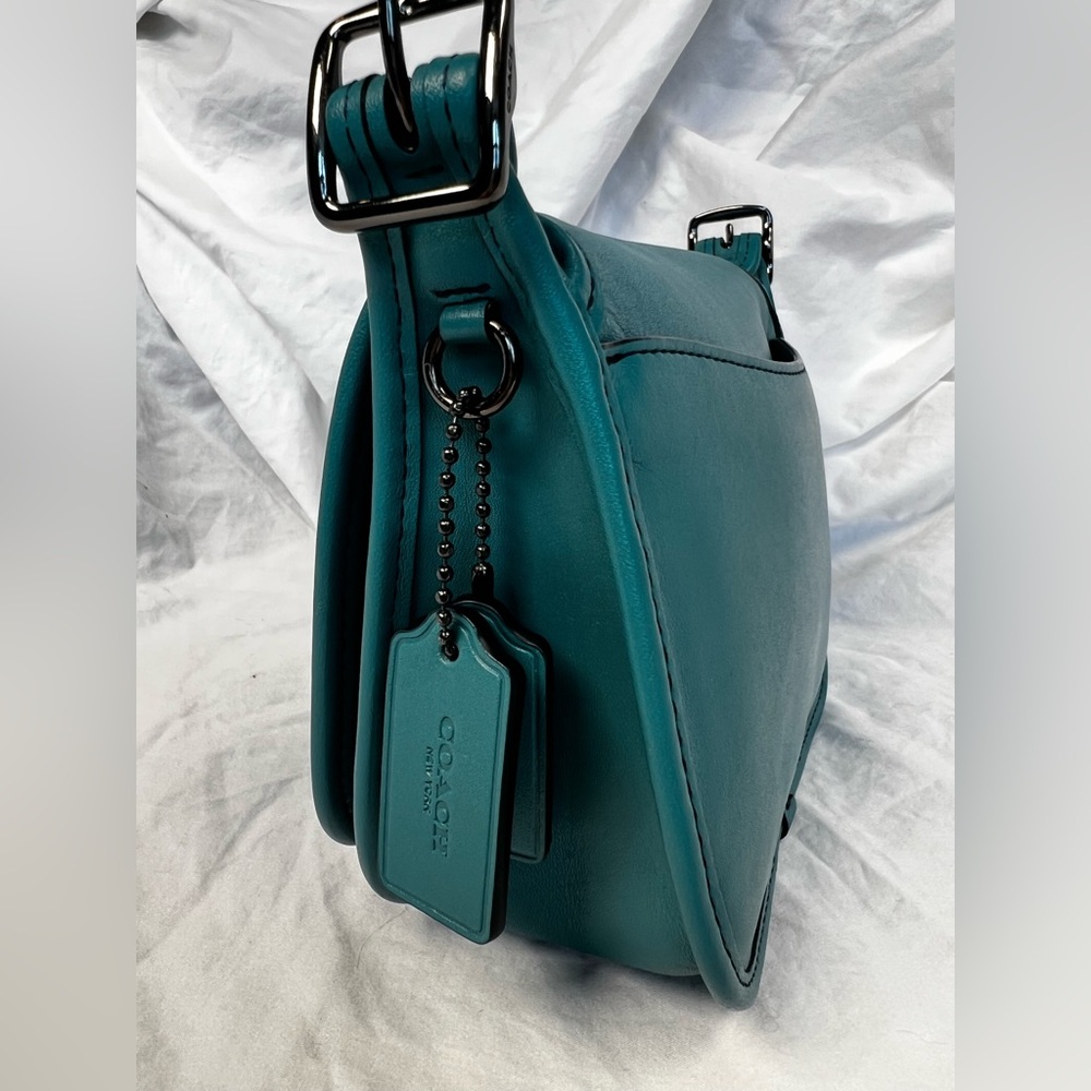 Coach 75th Anniversary Re-Edition Saddle Bag 18 - Dark Teal - Picture 5 of 12